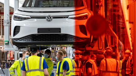 VW ID.4-Fertigung in Emden: In dem ostfriesischen VW-Werk wird die Produktion wegen zu geringer Elektronachfrage bereits gedrosselt.