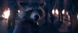 Rocket (voiced by Bradley Cooper) in Marvel Studios' Guardians of the Galaxy Vol. 3. Photo courtesy of Marvel Studios. © 2023 MARVEL. Guardians of the Galaxy: Volume 3 