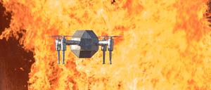 Eine hitzebeständige Drohne zur Unterstützung der Feuerwehr entwickelt die Schweizer Forschungsanstalt Empa.