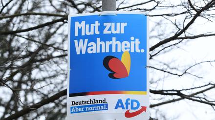 Wahlplakat der AfD bei der Landtagswahl in Nordrhein-Westfalen. 