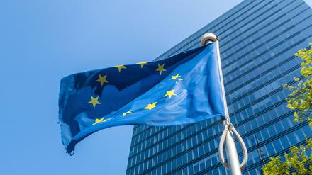 Eine EU-Flagge in der EU-Hauptstadt Brüssel. 