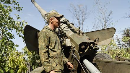 Die russische Artillerie ist auch in der Region Donezk übermächtig.