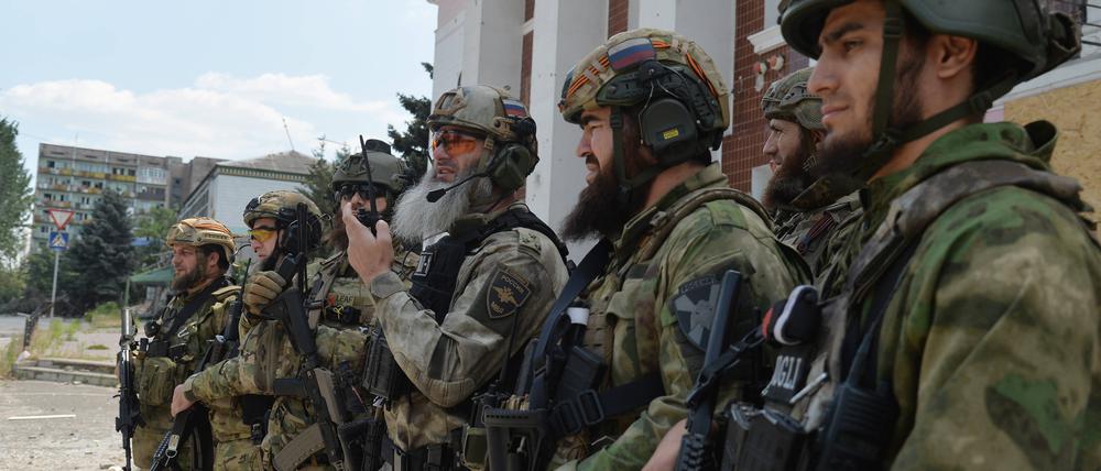 Tschetschenische Kämpfer in der Ukraine