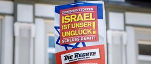 Ein Wahlplakat der Partei Die Rechte in Gelsenkirchen. 