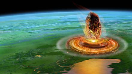 Der sogenannte Yucatán-Einschlag des auf zwölf Kilometer Größe geschätzten Chicxulub-Asteroiden vor 66 Millionen Jahren wird als Ursache für das Aussterben der Dinosaurier angenommen. 