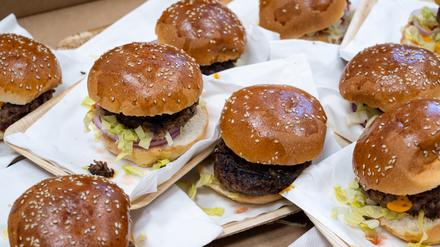 „Hybrid-Burger“ aus Rindfleisch und Pilzmyzel.