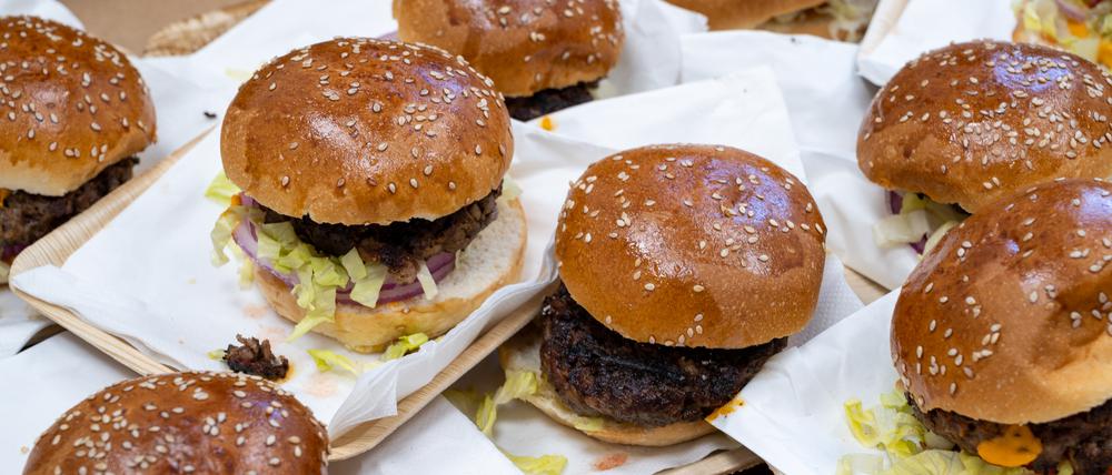 „Hybrid-Burger“ aus Rindfleisch und Pilzmyzel.