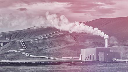 Das Geothermalkraftwerk Krafla steht auf Island. 