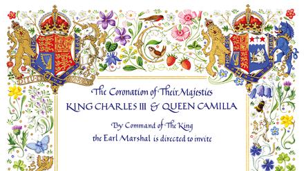 Als wär’s ein Märchen. Die Einladungskarte zur 
Krönung von King Charles und Queen Camilla 