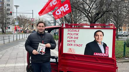 Max Landero (SPD) und sein „Roter Renner“.