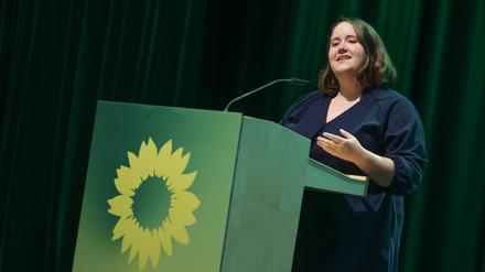 Schaltet sich in die Debatte um die Berliner Stadtautobahn ein: Ricarda Lang, Grünen-Bundesvorsitzende.