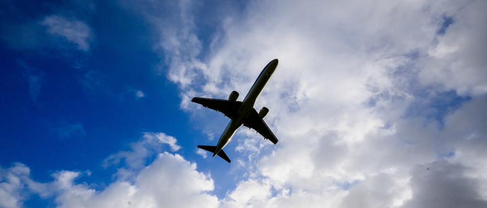 Ein Flugzeug landet auf dem Flughafen Hannover. Der innerdeutsche Flugverkehr hat gemessen an der Zahl der Flüge und der Passagiere seit 2019 an Bedeutung verloren.