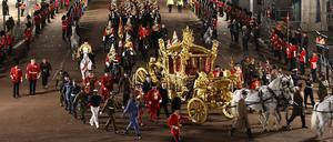 Die Generalprobe für die Krönungszeremonie von Großbritanniens König Charles und seiner Frau Camilla.