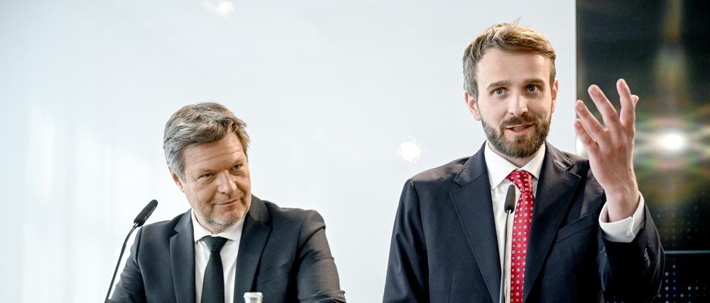 Abnehmer und Exporteur. Wirtschaftsminister Habeck und sein norwegischer Kollege Vestre sind aufeinander angewiesen.