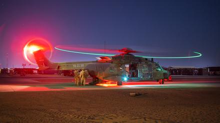 Ein Mehrzweckhubschrauber NH-90 im Rahmen der UN-Mission MINUSMA in Mali.