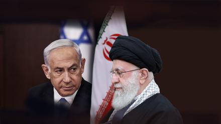 Erzfeinde seit Jahren: Israels Premier Netanjahu (l.) und Irans Revolutionsführer Chamenei.