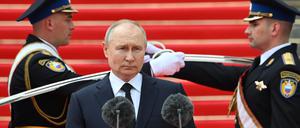 Wladimir Putin, russischer Präsident vor dem Kreml ein.