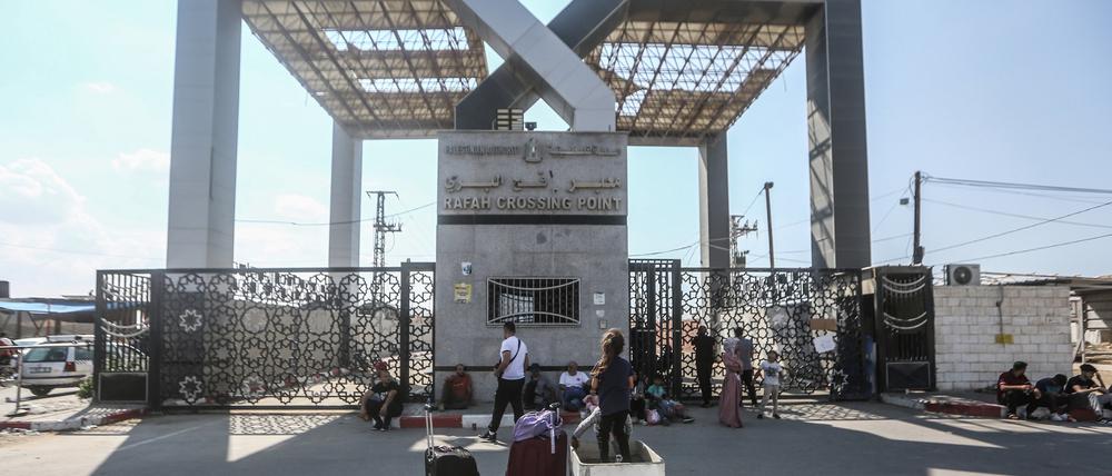 Blick auf den Grenzübergang Rafah nach Ägypten.