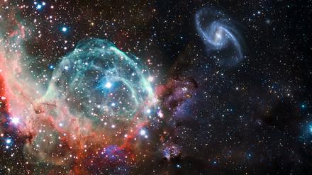 Das Weltall ist gefüllt mit Galaxien und Nebeln. Sie erlauben eine Messung der Hubble-Konstanten.