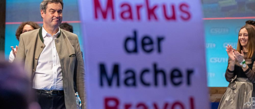 Der CSU-Vorsitzende und bayerische Ministerpräsident Markus Söder haut gerne auf die Pauke.