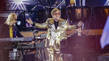 Elton John am 25. Juni beim Glastonbury Festival. 