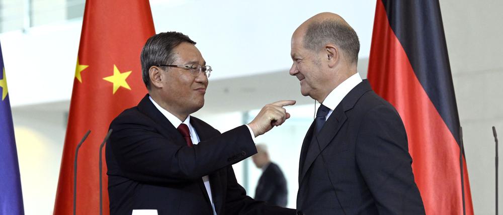 Verstehen sich gut: Chinas Ministerpräsident Li Qiang und Bundeskanzler Olaf Scholz (SPD).