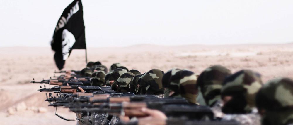Propaganda der Dschihadisten. Der IS inszenierte sich auf dem Höhepunkt seiner Macht 2015 in Syrien als waffenstarrende Armee. 
