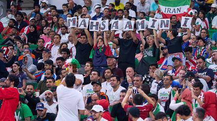 Ohne Proteste. Fan aus dem Iran beim Spiel gegen die USA.