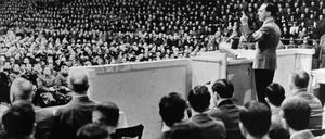 „Wollt ihr den totalen Krieg?“ Joseph Goebbels bei seiner Rede im Berliner Sportpalast. 