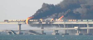 Explosion auf der Krim-Brücke.
