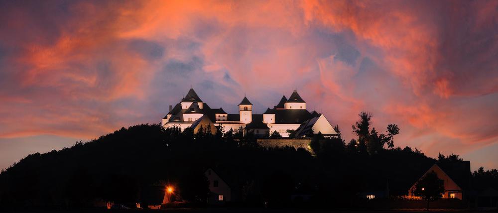 Schloss Augustusburg am Abend.