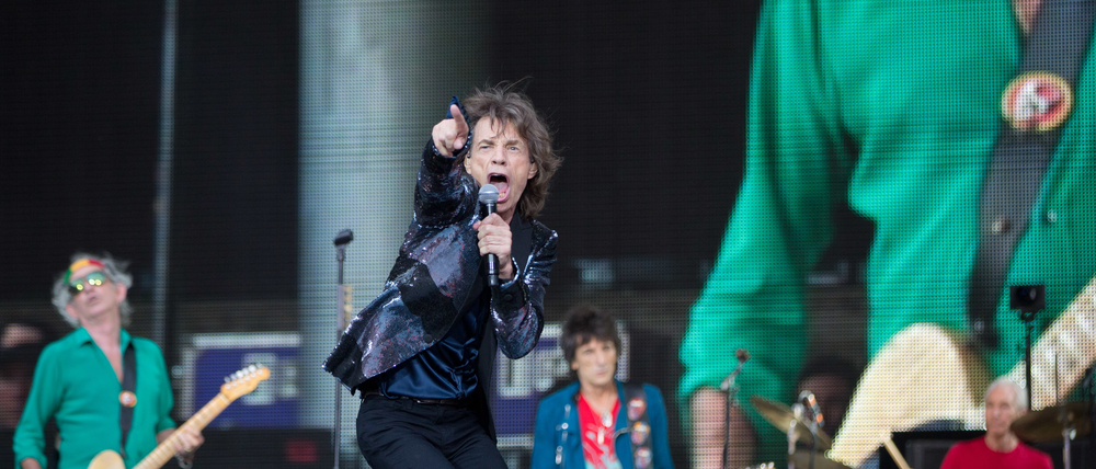 Die Rolling Stones 2014 bei einem Konzert in der Waldbühne in Berlin.
