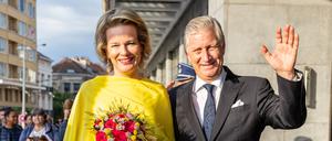Von Brüssel nach Berlin. Dieses Foto zeigt Königin Mathilde und König Philippe vor dem Besuch eines Konzerts in der belgischen Hauptstadt im Sommer. 