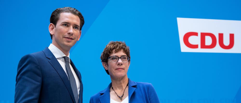 Sebastian Kurz und Annegret Kramp-Karrenbauer, ehemalige Gesichter der konservativen Volksparteien in Österreich und Deutschland