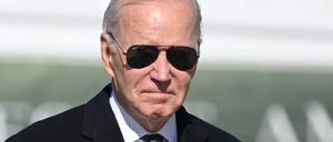 US President Joe Biden walks to board Air Force One at Joint Base Andrews in Maryland on November 3, 2023. 