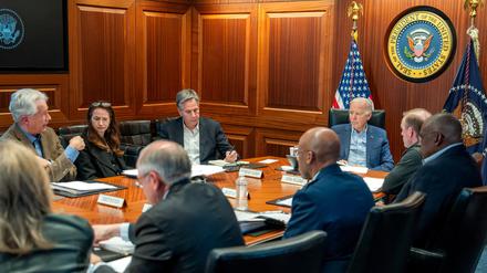 US-Präsident Joe Biden mit Mitgliedern des Nationalen Sicherheitsrats
