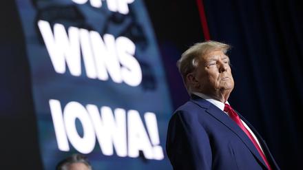 Donald Trump bei der Vorwahl in Iowa.