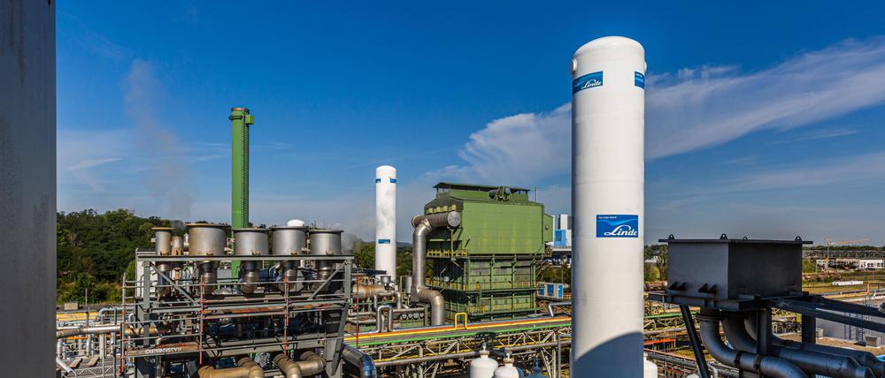 Wasserstoff-Produktionsanlage der Linde AG, Leuna, Deutschland.