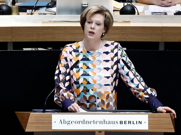 Cornelia Seibeld (CDU), neugewählte Parlamentspräsidentin im Berliner Abgeordnetenhaus.
