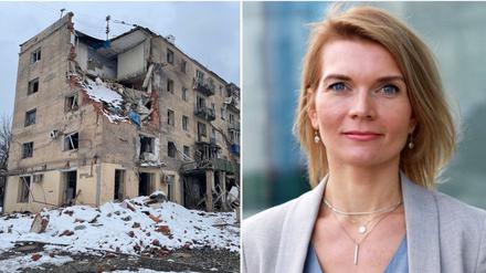 Dieses Foto eines zerstörten Wohnhauses in Charkiw machte Maria Avdeeva am 8. März.
