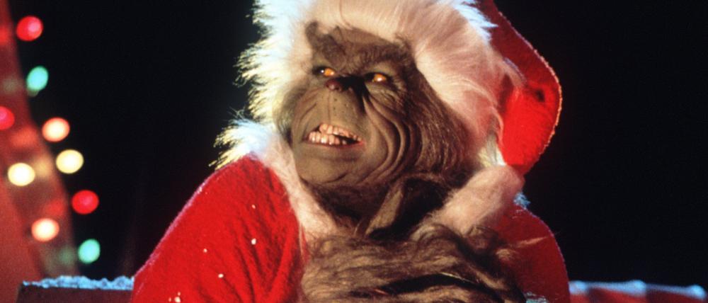 Nicht nur er ist nicht in Stimmung für Weihnachten. „Der Grinch“, gespielt von Jim Carrey.