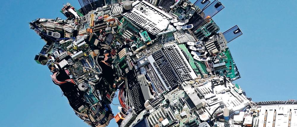 Das „Cyber Horse“ besteht aus gebrauchten Computerteilen. Foto: Amir Cohen/Reuters