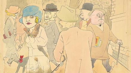 Berlin, die junge Berlin, die junge Millionenstadt. George Grosz’ „Passanten“, 1926.