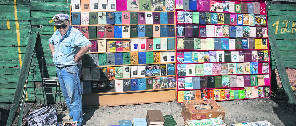 Der riesige Petrovka-Buchmarkt in Kiew, hier im Jahr 2016.