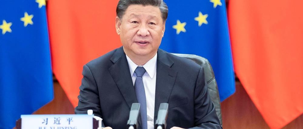 Chinas Präsident Xi Jinping wird erneut lediglich virtuell an dem EU-Gipfel teilnehmen.