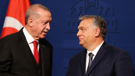 Zwei Brüder im Geiste. Der türkische Präsident Erdogan (links) und Ungarns Premier Orban. 