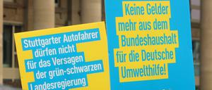 Demonstration und Kundgebung von CDU und FDP gegen die Deutsche Umwelthilfe (DUH).