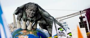 "Kohle stoppen - Klimaschutz jetzt" war das Motto der Demonstration in Berlin am Sonnabend.