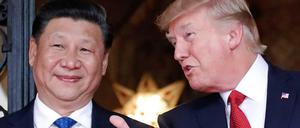 US-Präsident Donald Trump, rechts, und der chinesischen Präsidenten Xi Jinping bei einem Treffen in Florida.