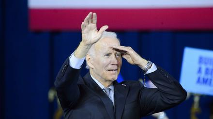 US-Präsident Joe Biden bei der Abschlusskundgebung in Maryland am Montagabend.